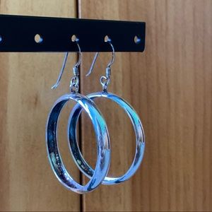 Sterling Silver Round Hoop Earrings